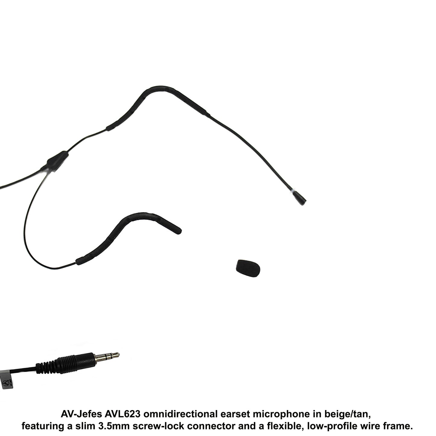 AV-Jefes AVL623B-ST Dual Ear Headset Mic | 3.5mm TRS for Sennheiser & Sony