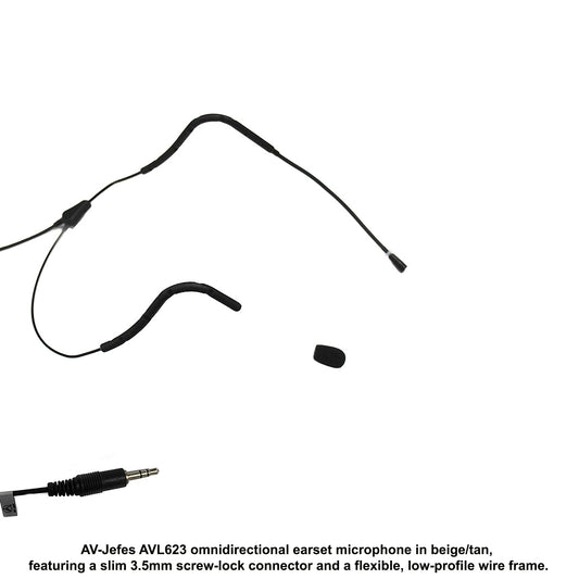 AV-Jefes AVL623B-ST Dual Ear Headset Mic | 3.5mm TRS for Sennheiser & Sony