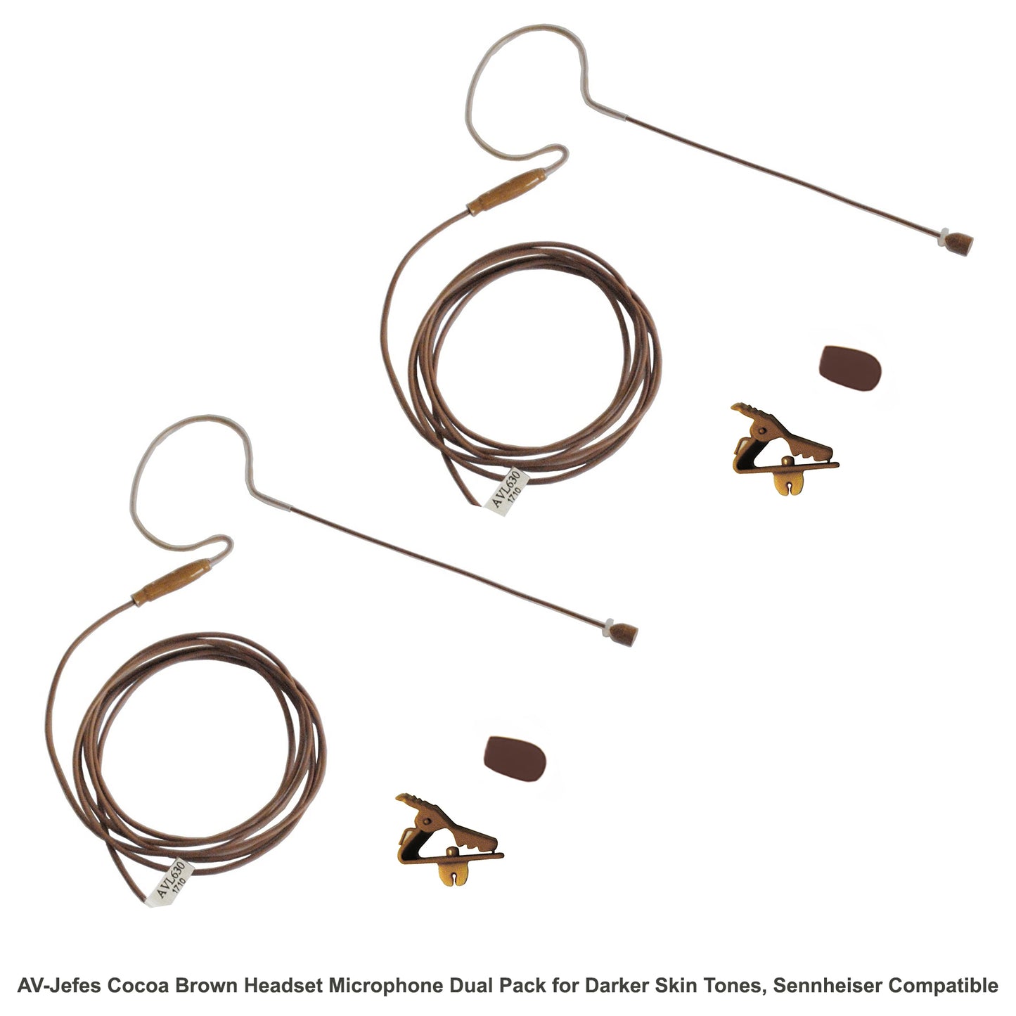 AV-Jefes AVL630-35LS-P2 Mini Headset Microphone for Sennheiser Wireless - 2 Pack (4 Colors & Kids Sizes Available)