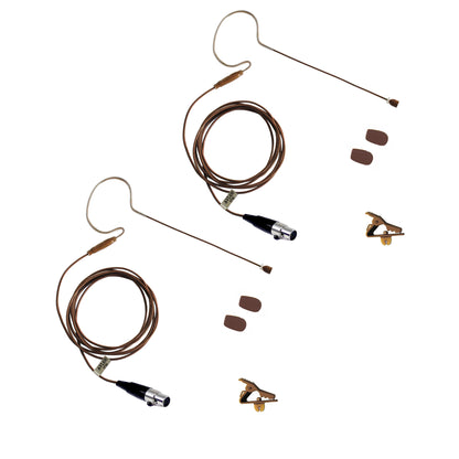 Rannsgeer AVL630R-SH4-P2 Earhook Headset Microphone for Shure Wireless (2-Pack)