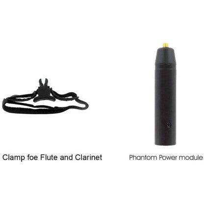 AV-JEFES PMM19B-LS-CL Clarinet Clip-On Musical Instrument Microphone for Sennheiser Wireless Microphone and Phantom Power Input