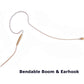 AVJEFES AVL630-SH4 Tan Color Mini Headset Microphone for Shure