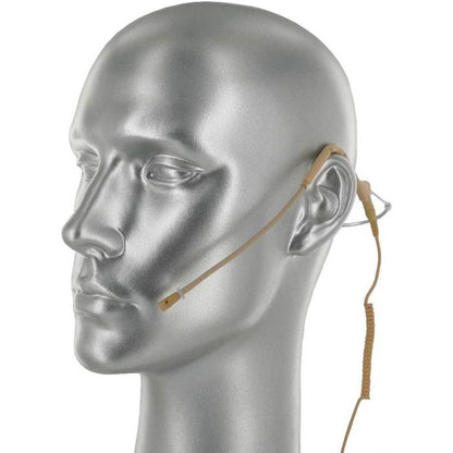 U-Voice UVG20 Tan Color Headset Microphone with Detachable Coiled Cable for Sennheiser (Coiled Cable)