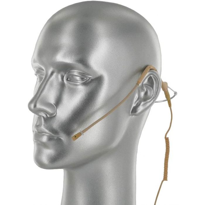 U-Voice UVG20 Tan Color Headset Microphone with Coiled Detachable Cable for Audio Technica