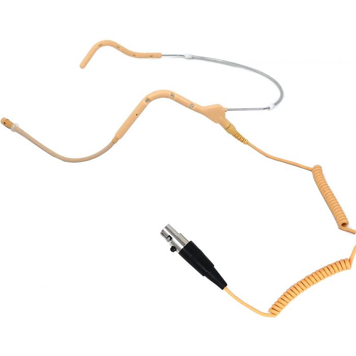 U-Voice UVG20 Tan Color Headset Microphone with Coiled Detachable Cable for Shure (Coiled Cable)