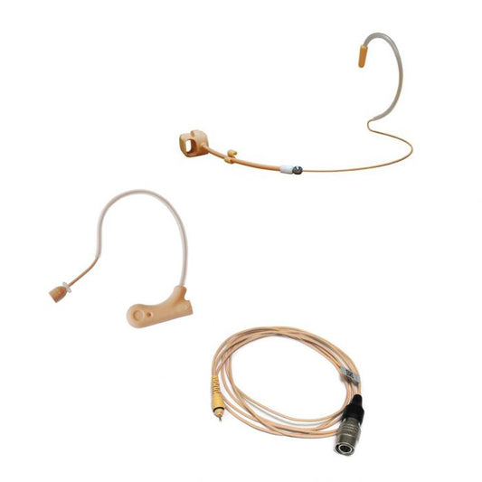 AV-JEFES AVL670SD-H4P-FM Tan Color Short Boom Mini Headset Microphone with Frame for Audio Technica