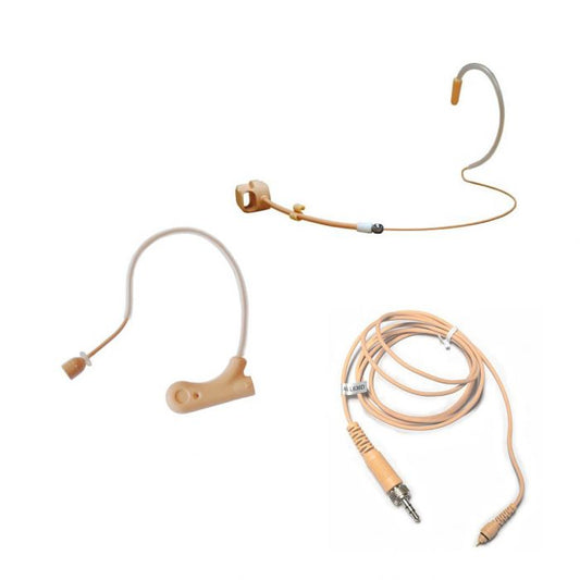 AV-JEFES AVL670SD-35LS-FM Tan Color Short Boom Mini Headset Microphone with Frame for Sennheiser