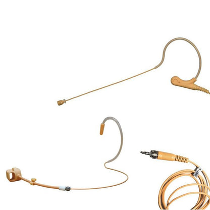 Rannsgeer 4-Channel UHF Wireless Microphone System - 4 Tan Dual-Ear Headsets