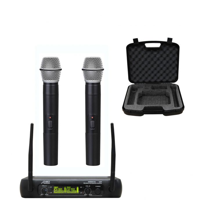 Audio2000's 6074U UHF Dual Channel Wireless Microphone 2 Handheld