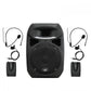 Audio 2000s AWP6408LL 50W Dual Channel Wireless Microphone Portable PA System 2 Body-Pack