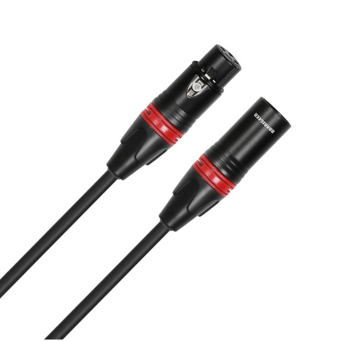 Rannsgeer R7201P2 XLR Male to XLR Female 2 Pack 1 Feet Microphone Cable