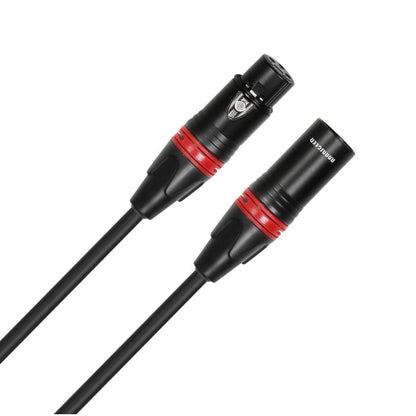 Rannsgeer R7201P2 1ft XLR Patch Cable (2-Pack) - Gold-Plated 3-Pin Male to Female Microphone Cord