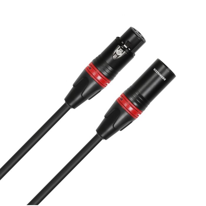 Rannsgeer R7203P2 XLR Male to XLR Female 2 Pack 3 Feet Microphone Cable