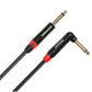 Rannsgeer R7901P2 1/4" TS Right Angle to 1/4" TS 1 Feet 2 Pack Cable