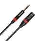 Rannsgeer R7A01P2 1/4" TRS to XLR Male 2 Pack 1 Feet Cable
