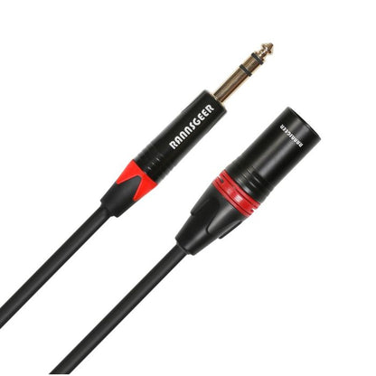 Rannsgeer 1/4" TRS to XLR Male Balanced Cable 2-Pack | 1ft Pro Audio Cord