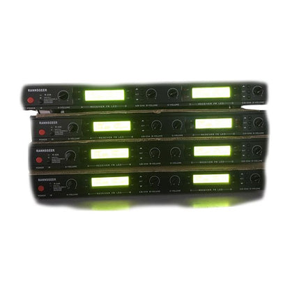 Rannsgeer 4-Channel UHF Wireless Microphone System - 4 Pink Headsets