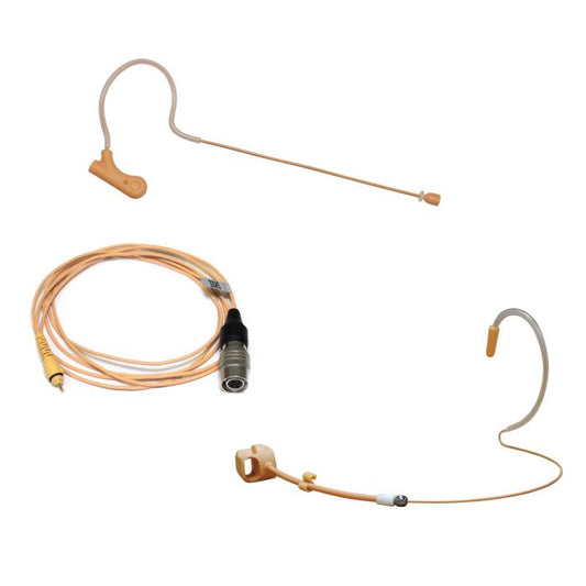 U-Voice UVS70DTF-H4P Tan Color Mini Headset Microphone with Frame for Audio Technica